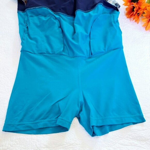 Sofibella Women's Activewear Skirt Skort Size Large Blue Orange Pockets Sporty - Picture 12 of 14